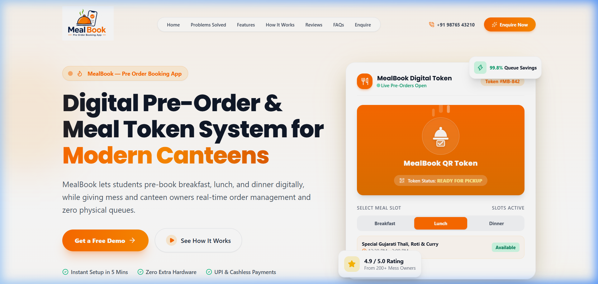 MealBook: PreOrder Booking App screenshot 1